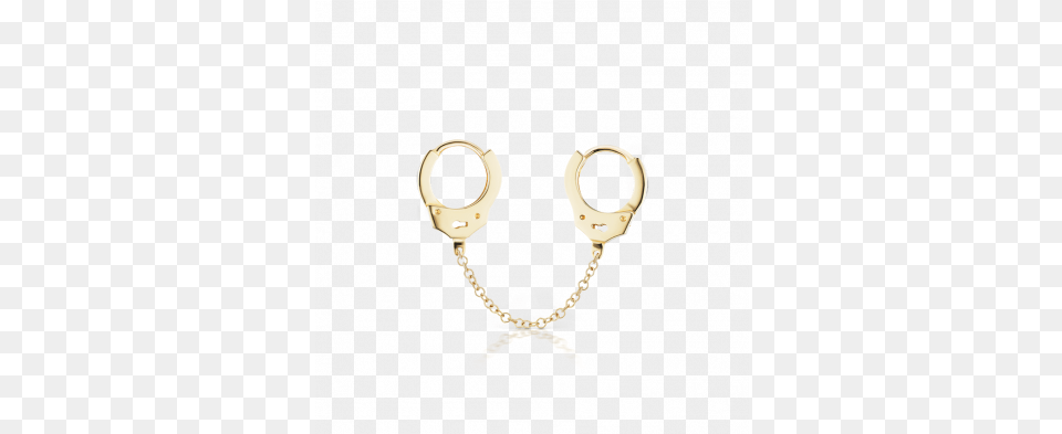 Handcuff Clickers With Medium Chain In Yellow Gold Maria Tash Handcuff Dupe, Accessories, Earring, Jewelry, Smoke Pipe Free Png Download