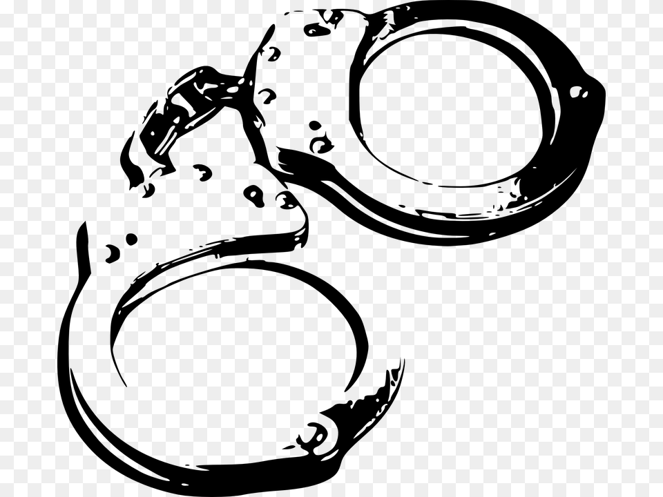 Handcuff Clipart, Gray Png Image