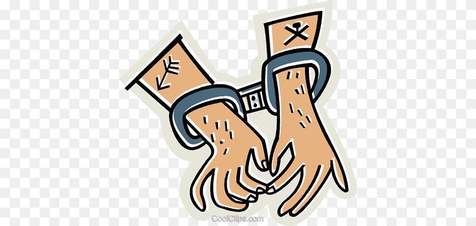 Handcuffs And Leg Irons Royalty Free Vector Clip Art Illustration, Body Part, Hand, Person Png Image