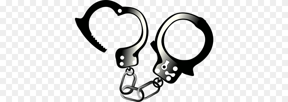 Handcuffs Cuffs Arrest Law Security Prison Open Handcuffs Clipart, Light, Smoke Pipe, Electronics Free Png