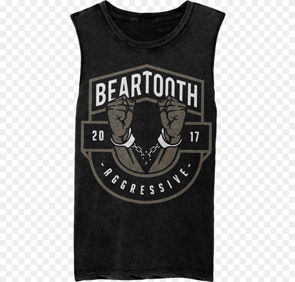 Handcuffs Cutoff Beartooth Denim Jacket, Clothing, T-shirt, Body Part, Hand Free Transparent Png