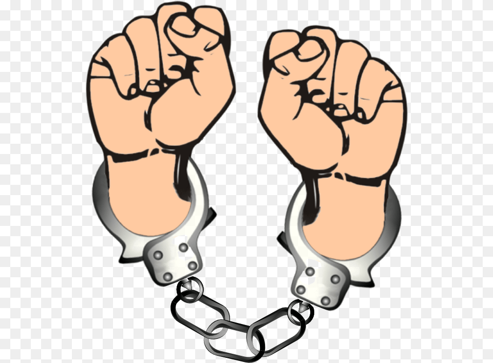 Handcuffs File Handcuffs With Hands Clipart, Body Part, Person, Hand, Fist Png Image
