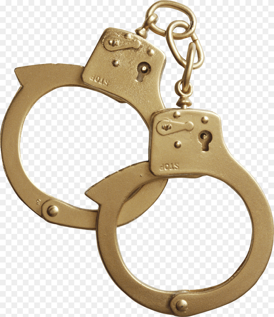 Handcuffs Golden Handcuffs, Cuff, Accessories, Bag, Handbag Free Png Download