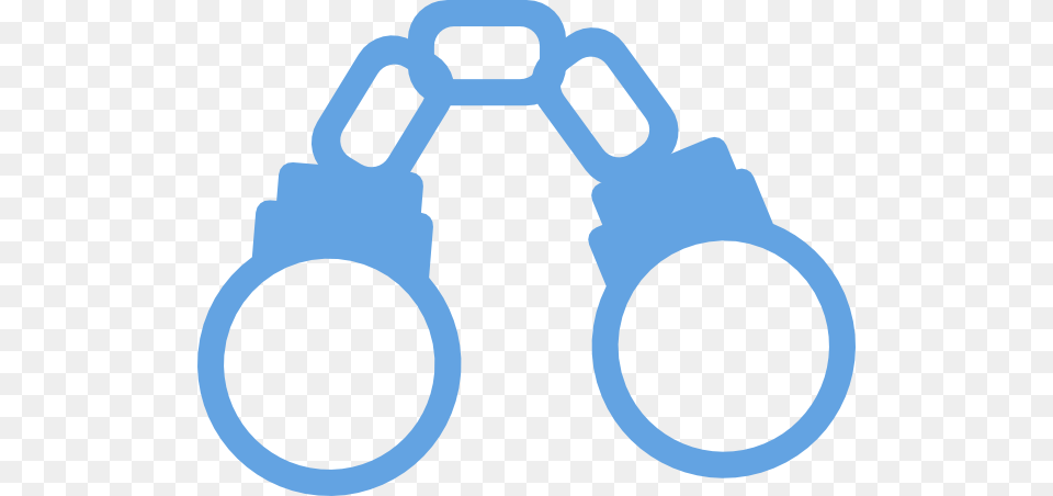 Handcuffs Light Blue Cartoon Closed Clip Art, Ammunition, Grenade, Weapon Free Png Download