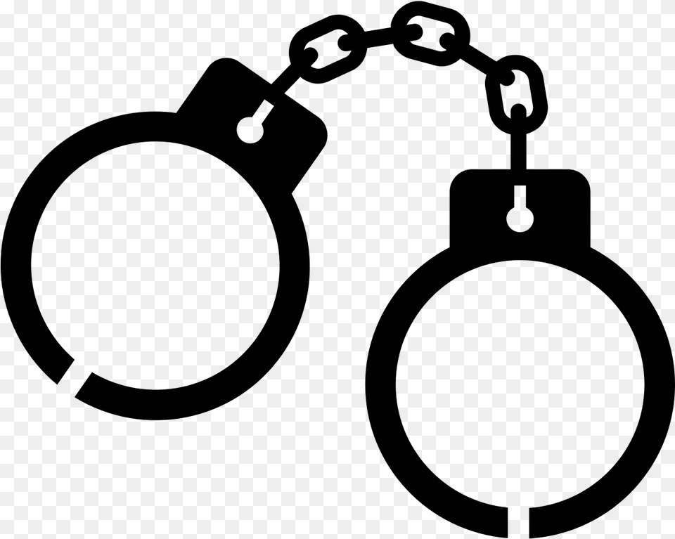 Handcuffs Vector Arrest, Gray Free Png