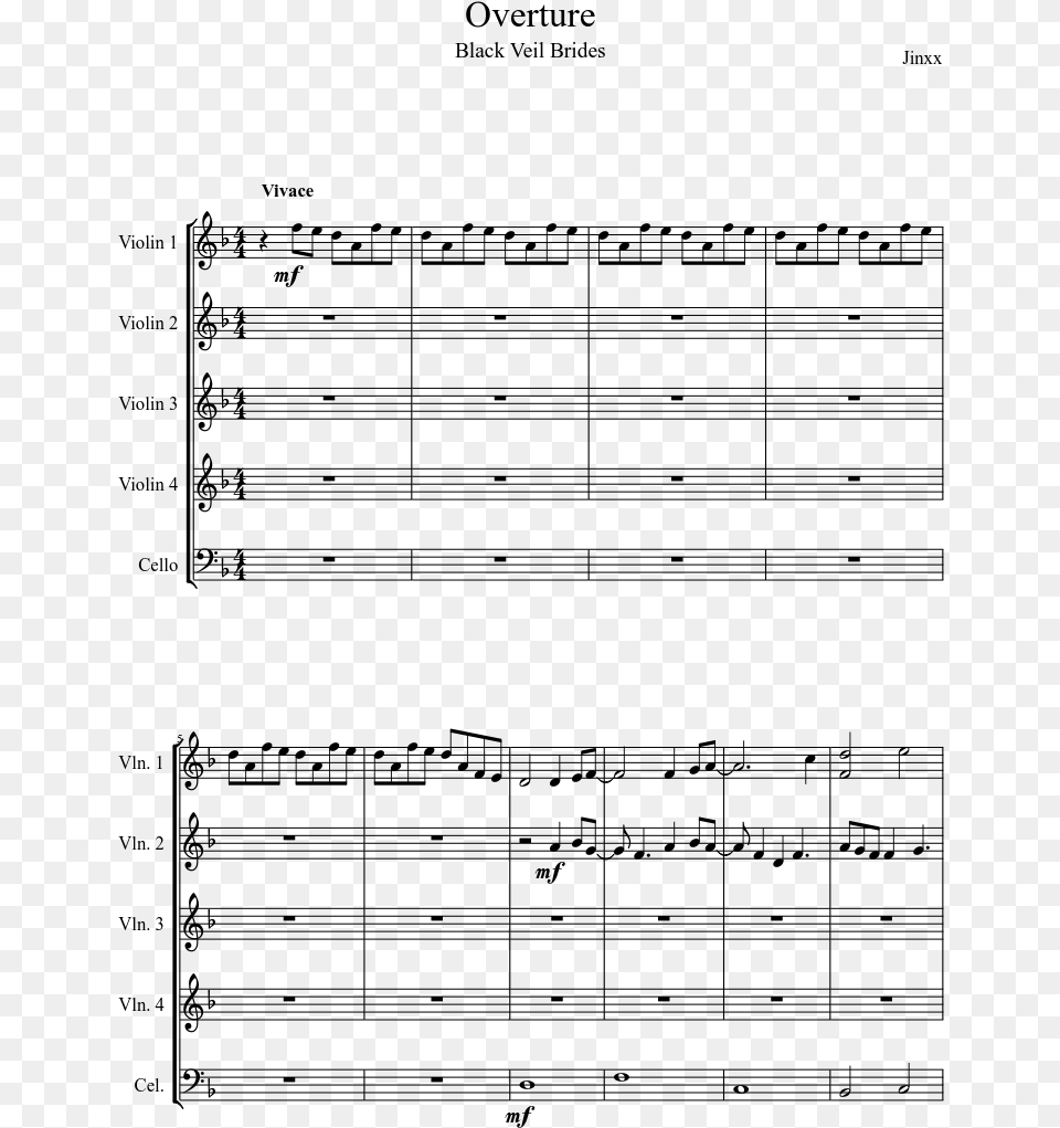 Handel Sarabande Orchestral Score, Gray Png