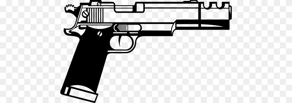 Handgun Beretta Semiautomatic Gun Pistol W Clipart Of Gun, Gray Png Image