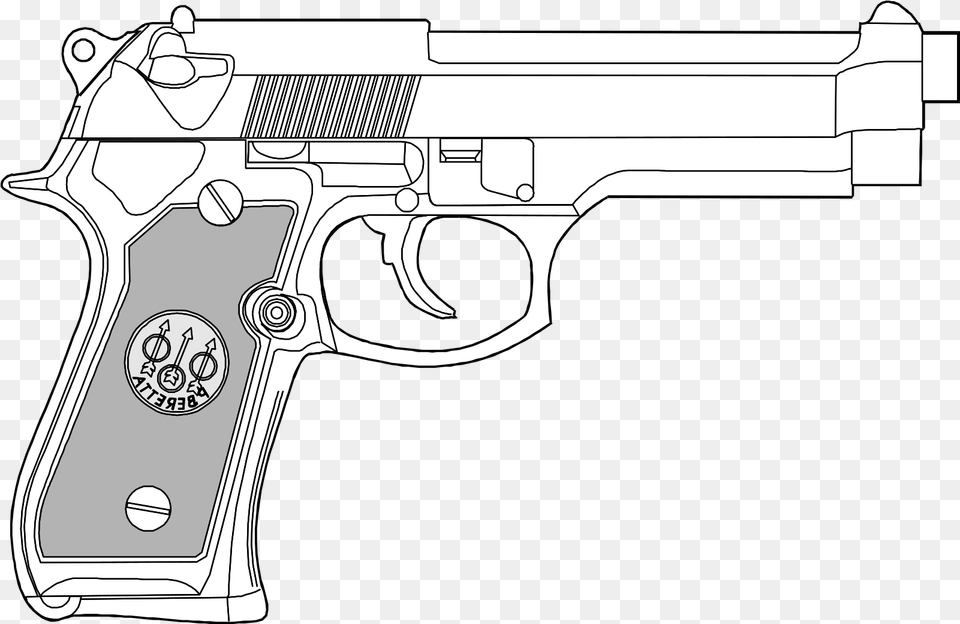 Handgun Drawing 9mm Pistol Desenho Da Arma Glock, Firearm, Gun, Weapon Free Transparent Png
