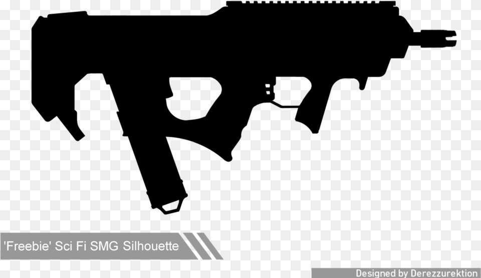 Handgun Sillouettte Ranged Weapon, Gray Png