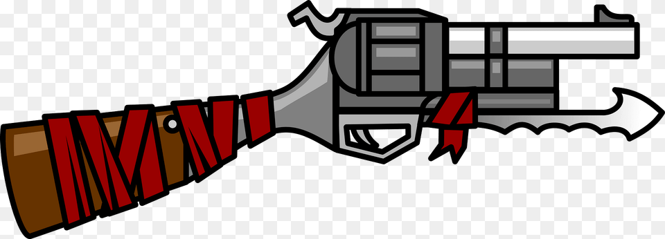Handgun With A Wood Grip Clipart, Firearm, Gun, Rifle, Weapon Png Image