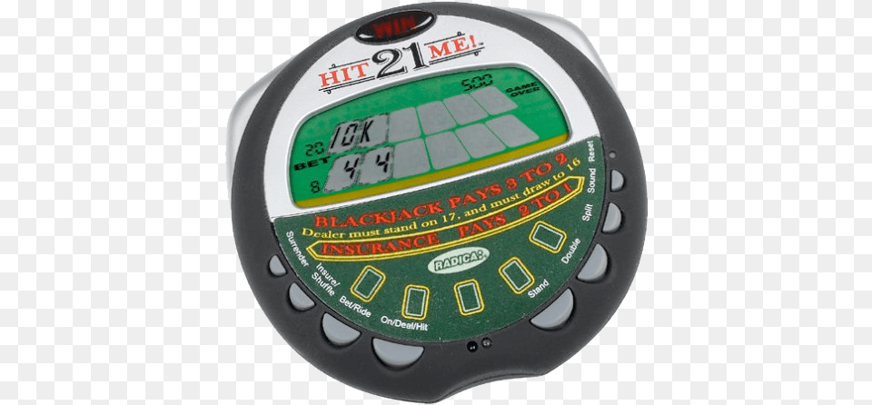 Handheld Blackjack Game Hit Me 21 Electronic Handheld Card Game, Disk, Stopwatch Free Png Download