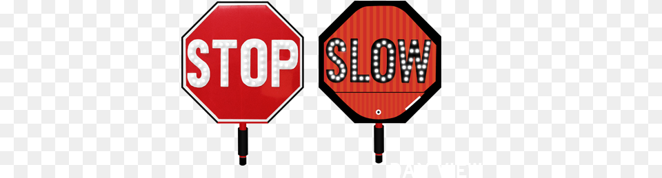 Handheld Flashing Stopslow Sign Stop Sign, Road Sign, Symbol, Stopsign, Dynamite Free Png Download