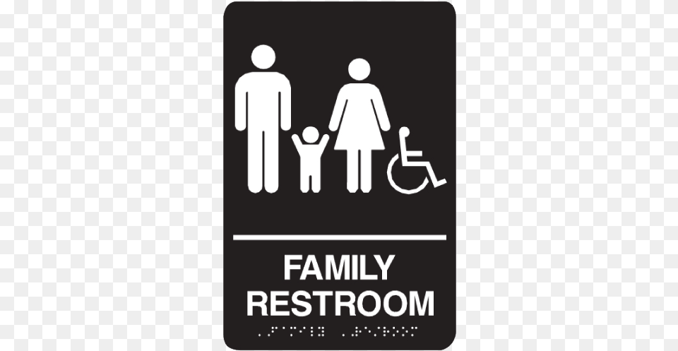 Handicap Bathroom Sign Check More At Http Family Restroom Signs, Symbol, Advertisement, Poster, Electronics Png