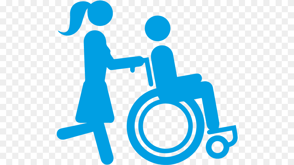 Handicap Cuidador De Persona Con Discapacidad, Chair, Furniture, Wheelchair, Bulldozer Free Transparent Png