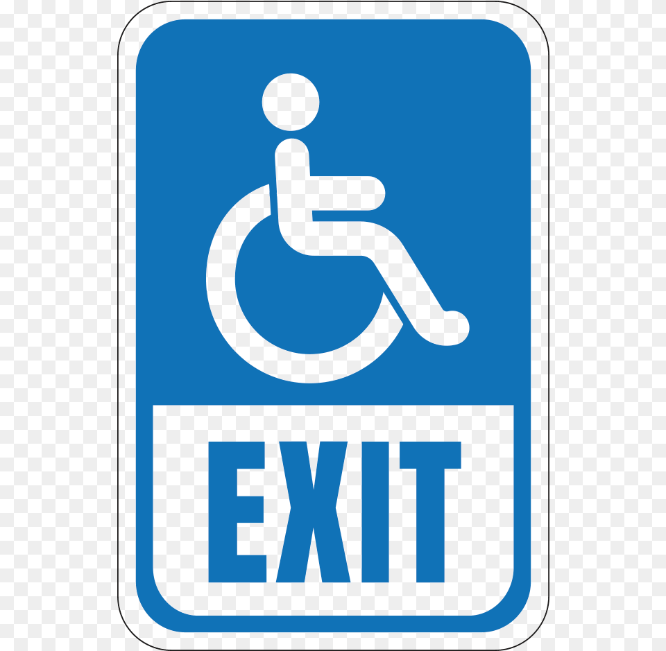 Handicap Exit Logo 12 In Disabled Logo, Sign, Symbol, Road Sign, Smoke Pipe Png