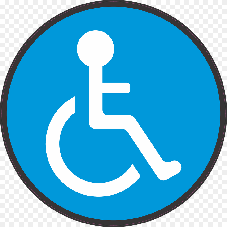 Handicap Floor Mark Disability, Sign, Symbol, Disk, Road Sign Free Png