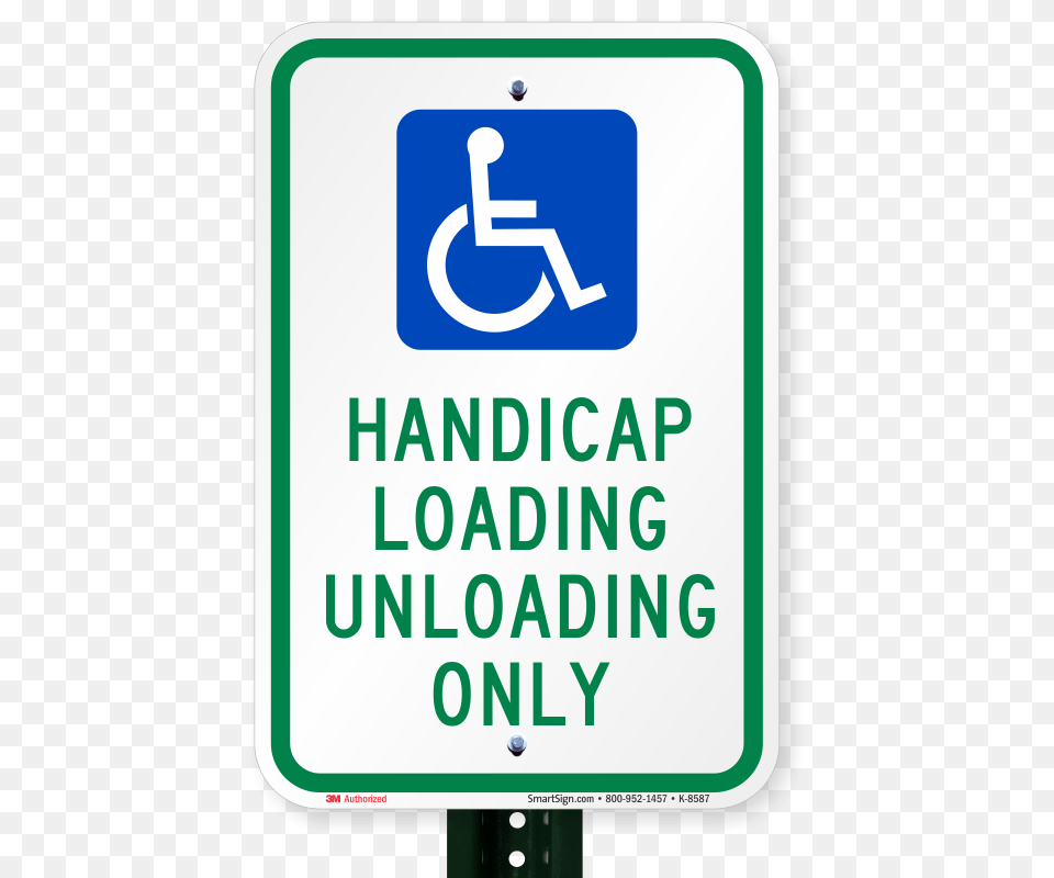 Handicap Loading Unloading Only Sign Sku K, Symbol, Road Sign Free Png