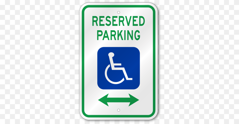 Handicap Reserved Parking Dual Arrow Sign, Symbol, First Aid, Road Sign Free Transparent Png