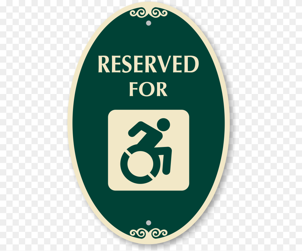 Handicap Symbol No Parking On Grass Sign Decorative Video Surveillance Signs, Disk, Logo Free Transparent Png