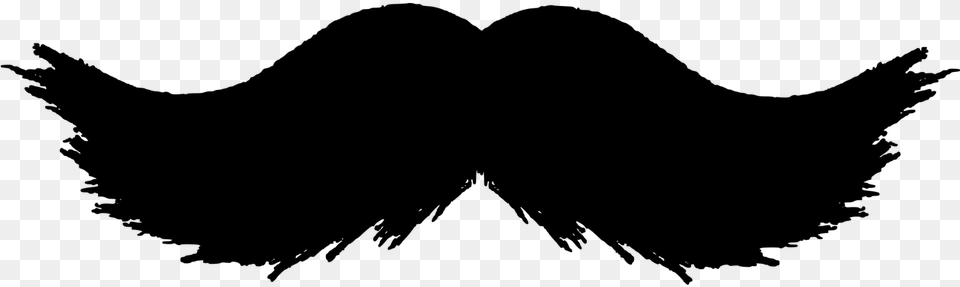 Handlebar Moustache Beard Goatee Clip Art, Gray Free Png