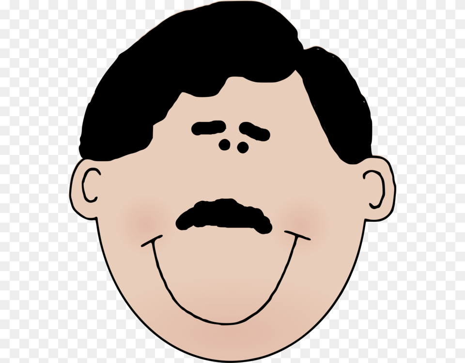 Handlebar Moustache Face Blond Cartoon, Head, Person, Adult, Male Free Png