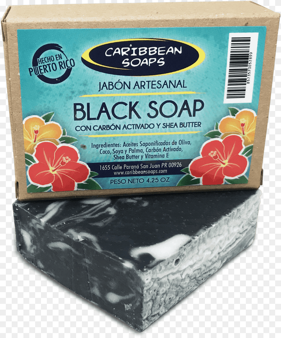 Handmade Black Soap With Activated Charcoal Best Bar, Flower, Plant, Business Card, Paper Png Image