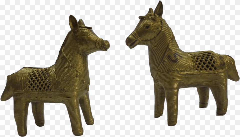 Handmade Brass Metal Indian Dhokra Handicraft Horse Figurine, Bronze, Mammal, Animal, Dinosaur Png