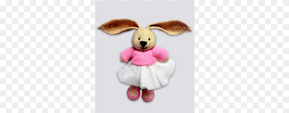 Handmade Knitted Beige Bunny Cotton Eco Friendly Stuffed Child, Toy Free Png