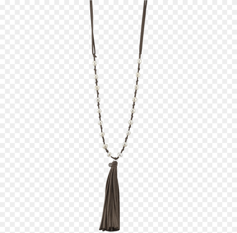 Handmade Pearls On Leather Tassel Necklace Long Tassel, Accessories, Jewelry, Bead, Bead Necklace Free Png Download