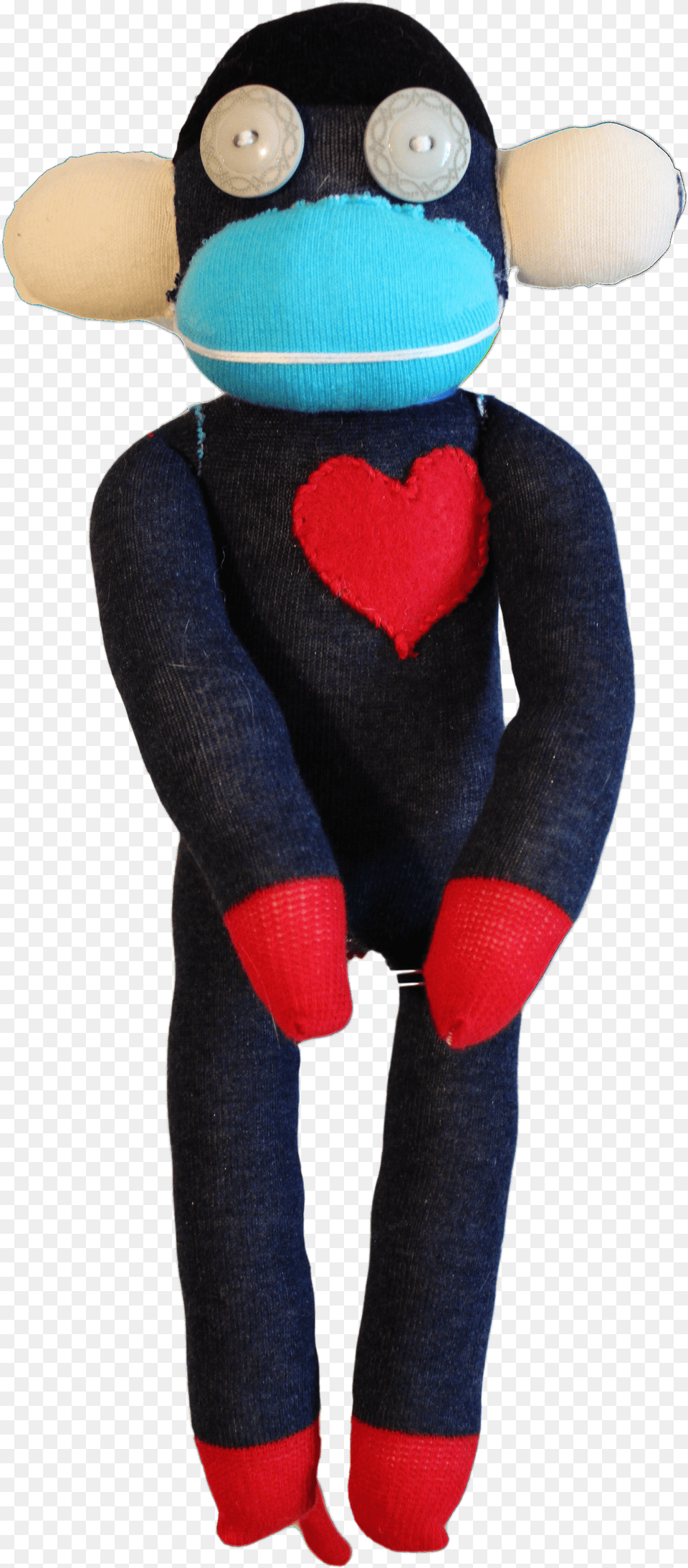 Handmade Sock Monkey Plush Toy With Funky Pattern Socks Stuffed Toy Png