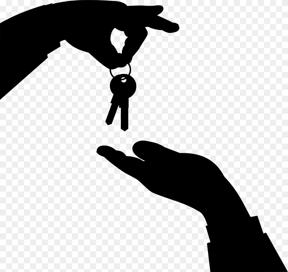 Handover Of Keys Silhouette, Body Part, Finger, Hand, Person Free Transparent Png