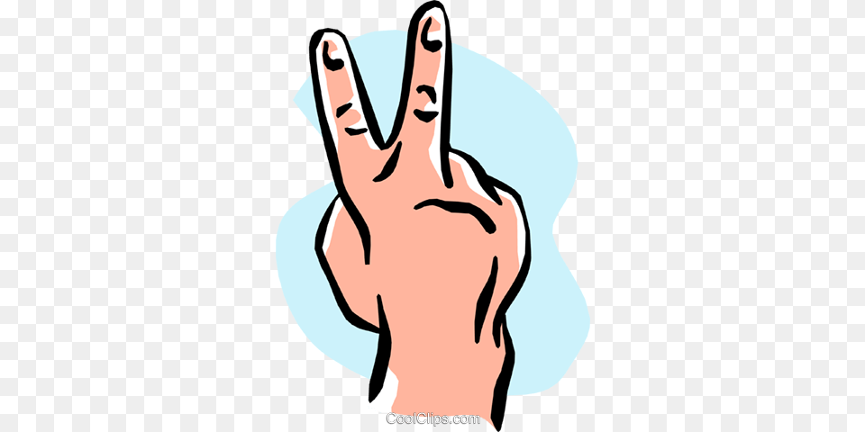Handpeace Signtwo Royalty Vector Clip Art Illustration, Body Part, Finger, Hand, Person Free Png Download