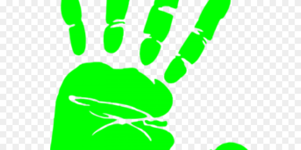 Handprint Clipart, Green, Body Part, Hand, Person Free Png Download