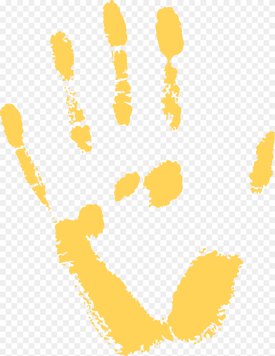 Handprint Clipart Gold, Person, Body Part, Hand, Face Free Png