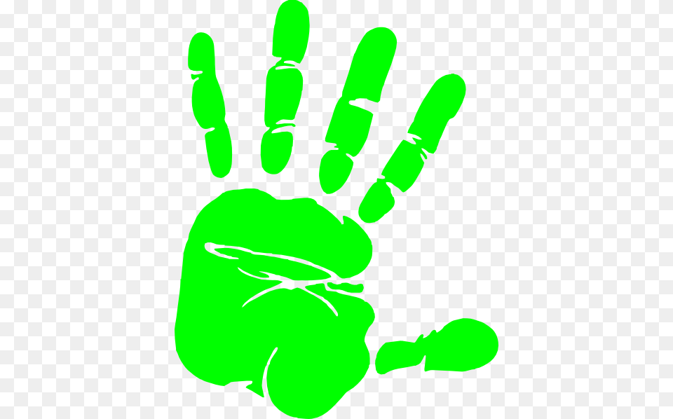 Handprint Clipart Lime Green, Footprint Free Transparent Png