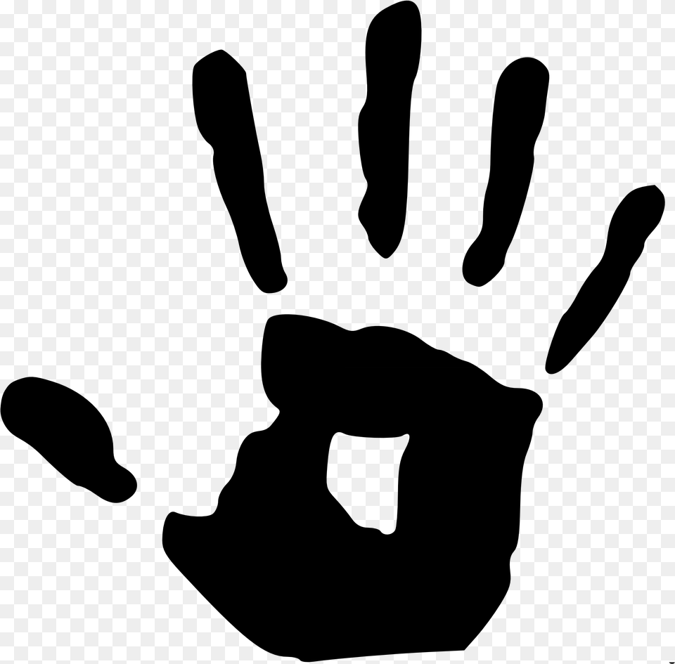Handprint Clipart Skyrim Dark Brotherhood Symbol, Gray Png