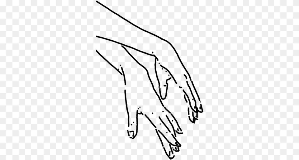 Hands 03 Sketch, Gray Free Png Download