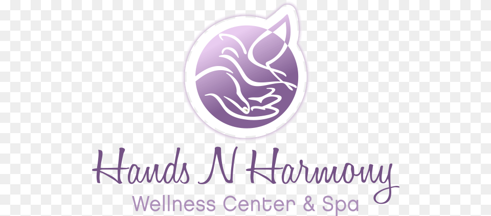 Hands And Harmony Wellness Center Calligraphy, Purple, Sticker, Logo Free Png