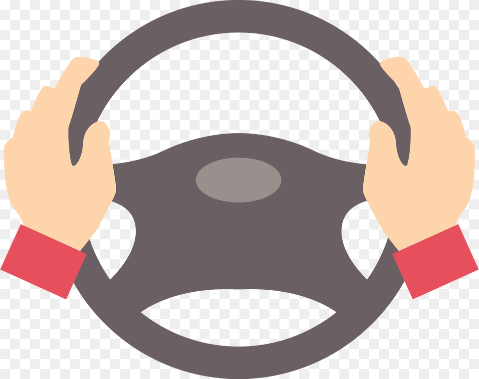 Hands Are Driving The Steering Wheel Clipart, Steering Wheel, Transportation, Vehicle, Baby Png Image