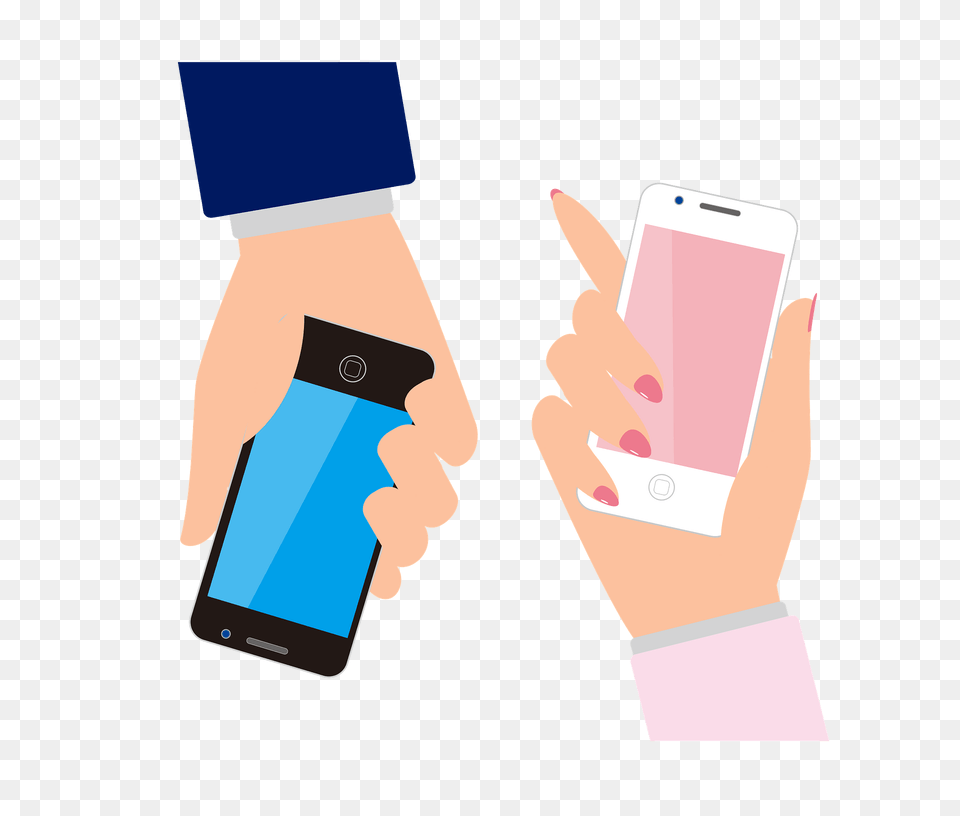 Hands Are Holding Smartphones Clipart, Electronics, Mobile Phone, Phone Free Png