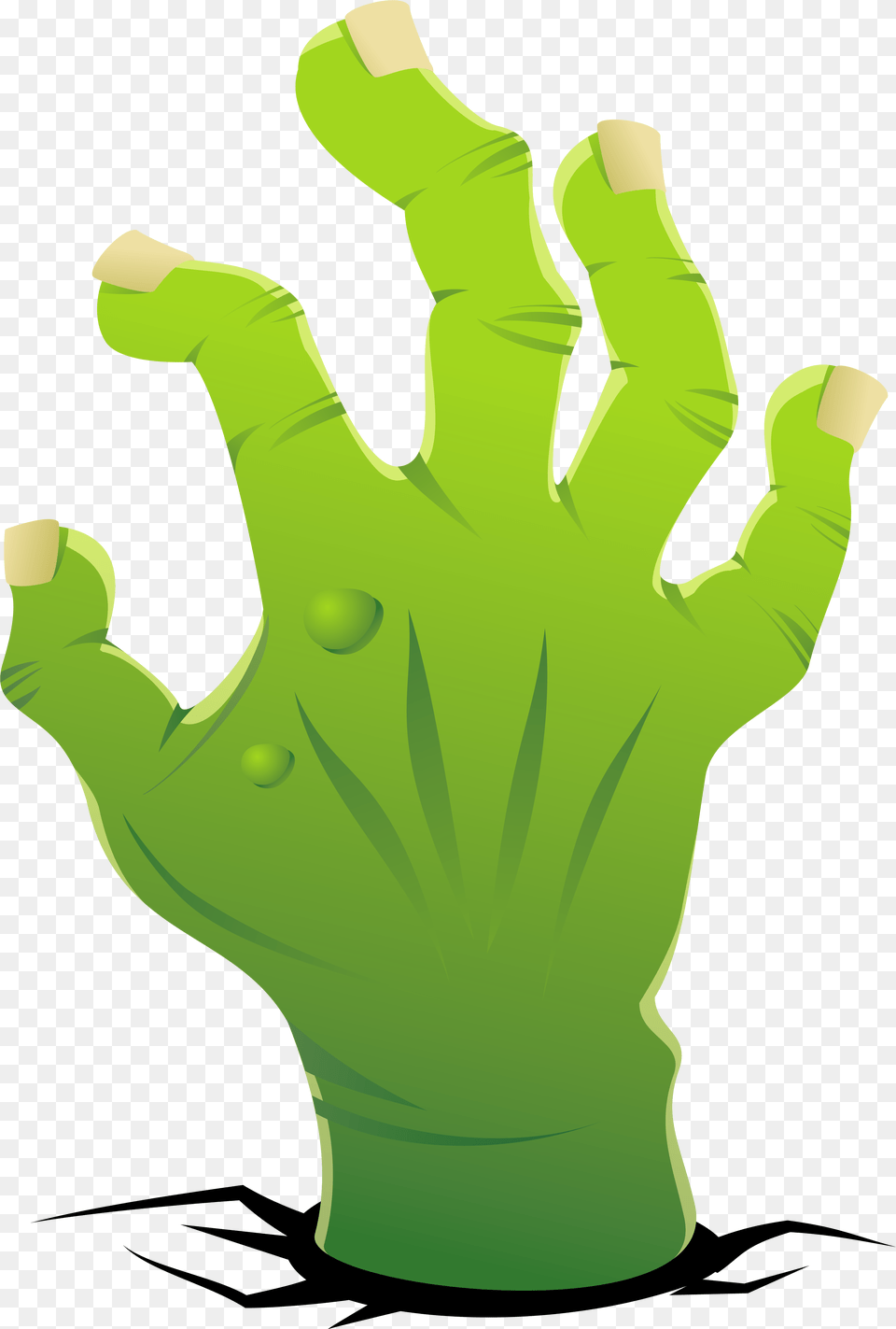 Hands Clipart Zombie Halloween Zombie Hand, Glove, Green, Clothing, Leaf Png