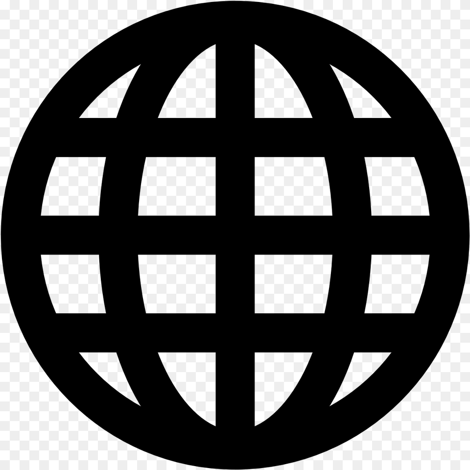 Hands Globe Icon, Gray Png