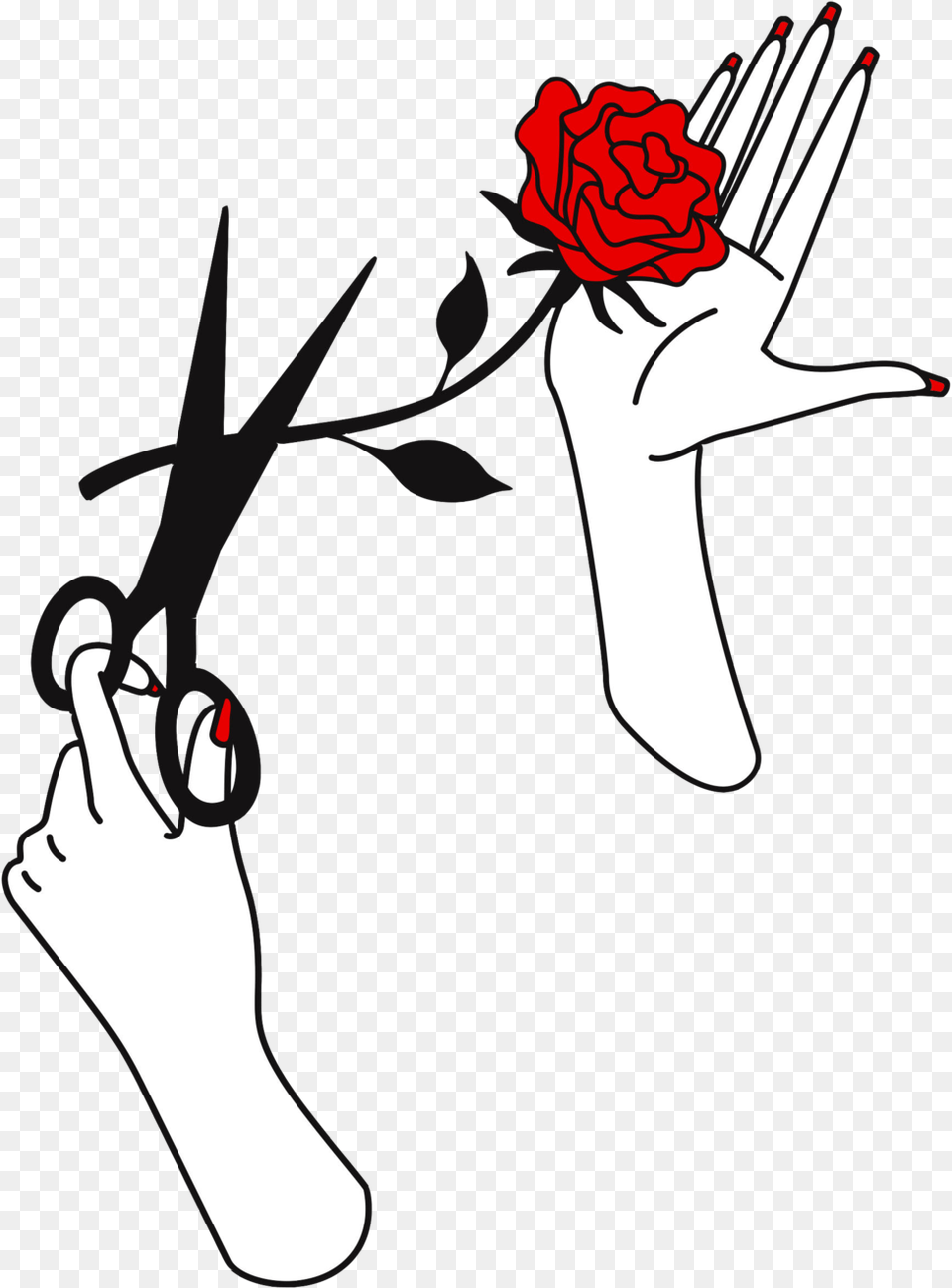 Hands Grave Drawing Flower, Cutlery, Fork, Plant, Rose Png Image