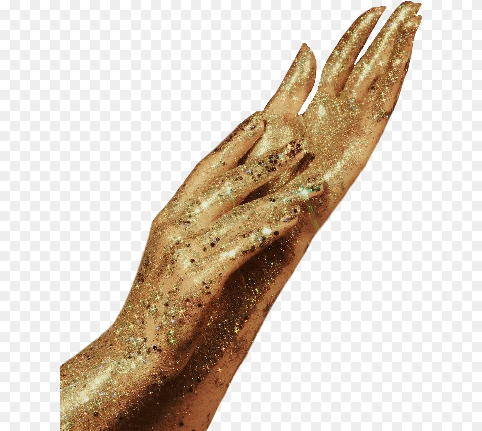 Hands Hand Gold Shimmer Shine Aesthetic Gold Aesthetic, Person, Skin, Arm, Body Part Free Transparent Png