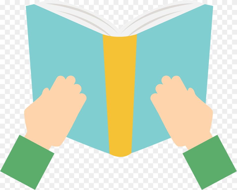 Hands Holding An Open Book Clipart, Person, Reading, Publication Png Image