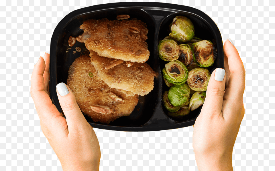 Hands Holding Meal Brussels Sprout, Food, Lunch, Produce, Bread Png