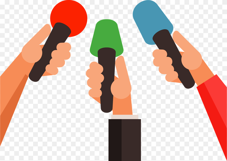 Hands Holding Microphones Clipart, Electrical Device, Microphone, Crowd, Person Png