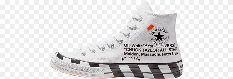 Hands On A Pair Click The Bell Icon Above For Release Off White Converse Chuck, Clothing, Footwear, Shoe, Sneaker Png Image