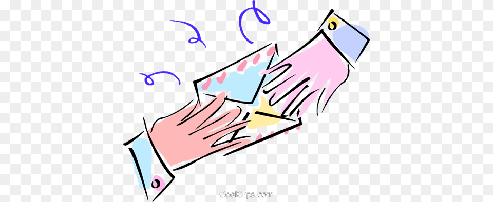 Hands Passing A Personal Letter Royalty Free Vector Clip Art, Body Part, Hand, Person Png Image