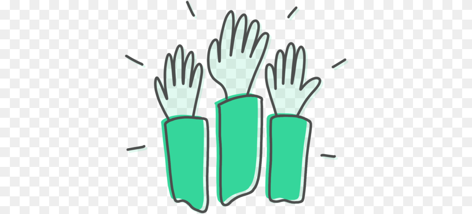 Hands Raised Illustration, Clothing, Glove Free Png Download